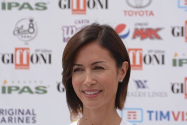 Giffoni Valle Piana, Sa, İtalya - 26 Temmuz 2019 : Mara Carfagna Giffoni Film Festivali'nde 2019 - 26 Temmuz 2019'da Giffoni Valle Piana, İtalya.