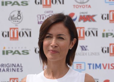 Giffoni Valle Piana, Sa, İtalya - 26 Temmuz 2019 : Mara Carfagna Giffoni Film Festivali'nde 2019 - 26 Temmuz 2019'da Giffoni Valle Piana, İtalya.