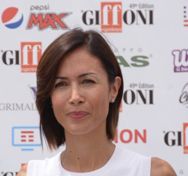 Giffoni Valle Piana, Sa, İtalya - 26 Temmuz 2019 : Mara Carfagna Giffoni Film Festivali'nde 2019 - 26 Temmuz 2019'da Giffoni Valle Piana, İtalya.