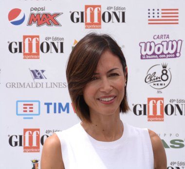 Giffoni Valle Piana, Sa, İtalya - 26 Temmuz 2019 : Mara Carfagna Giffoni Film Festivali'nde 2019 - 26 Temmuz 2019'da Giffoni Valle Piana, İtalya.