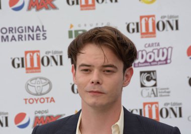 Giffoni Valle Piana, Sa, İtalya - 21 Temmuz 2019 : Charlie Heaton Giffoni Film Festivali'nde 2019 - 21 Temmuz 2019'da Giffoni Valle Piana, İtalya.