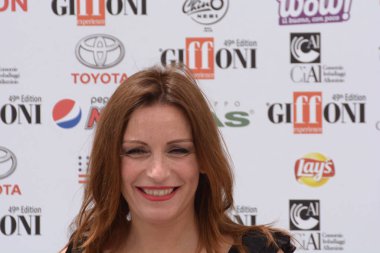 Giffoni Valle Piana, Sa, İtalya - 27 Temmuz 2019 : Lucia Borgonzoni Giffoni Film Festivali'nde 2019 - 27 Temmuz 2019'da Giffoni Valle Piana, İtalya.
