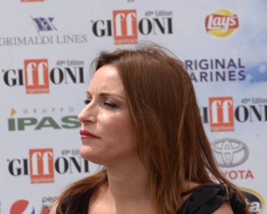 Giffoni Valle Piana, Sa, İtalya - 27 Temmuz 2019 : Lucia Borgonzoni Giffoni Film Festivali'nde 2019 - 27 Temmuz 2019'da Giffoni Valle Piana, İtalya.
