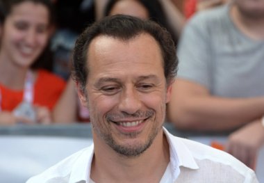 Giffoni Valle Piana, Sa, İtalya - 24 Temmuz 2019 : Stefano Accorsi Giffoni Film Festivali'nde 2019 - 24 Temmuz 2019'da Giffoni Valle Piana, İtalya.