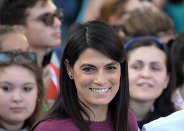 Giffoni Valle Piana, Sa, İtalya - 23 Temmuz 2019 : Valeria Solarino Giffoni Film Festivali'nde 2019 - 23 Temmuz 2019'da Giffoni Valle Piana, İtalya.