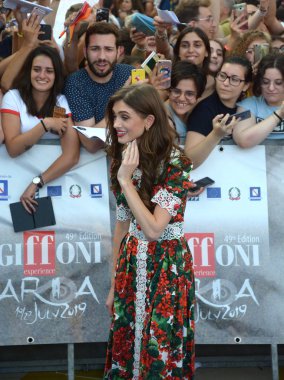 Giffoni Valle Piana, Sa, İtalya - 21 Temmuz 2019 : Natalia Dyer Giffoni Film Festivali'nde 2019 - 21 Temmuz 2019'da Giffoni Valle Piana, İtalya.