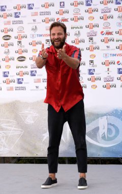 Giffoni Valle Piana, Sa, İtalya - 25 Temmuz 2019 : Alessandro Borghi Giffoni Film Festivali'nde 2019 - 25 Temmuz 2019'da Giffoni Valle Piana, İtalya.