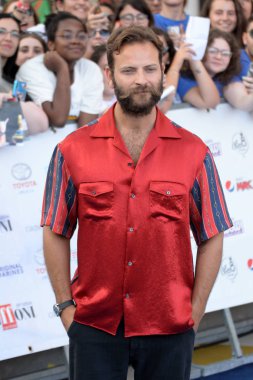 Giffoni Valle Piana, Sa, İtalya - 25 Temmuz 2019 : Alessandro Borghi Giffoni Film Festivali'nde 2019 - 25 Temmuz 2019'da Giffoni Valle Piana, İtalya.