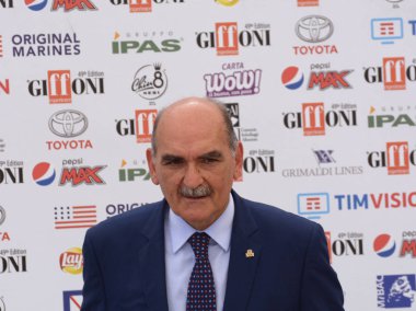 Giffoni Valle Piana, Sa, İtalya - 24 Temmuz 2019 : General Giuseppe Governale, Giffoni Film Festivali 2019 'da - 24 Temmuz 2019'da Giffoni Valle Piana, İtalya.