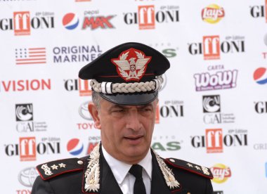 Giffoni Valle Piana, Sa, İtalya - 26 Temmuz 2019 : General Maurizio Stefanizzi Giffoni Film Festivali'nde 2019 - 26 Temmuz 2019'da Giffoni Valle Piana, İtalya.