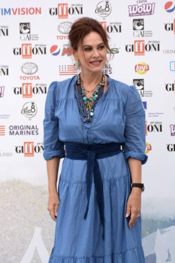 Giffoni Valle Piana, Sa, İtalya - 26 Temmuz 2019 : Elena Sofia Ricci Giffoni Film Festivali'nde 2019 - 26 Temmuz 2019'da Giffoni Valle Piana, İtalya.