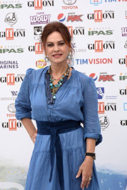 Giffoni Valle Piana, Sa, İtalya - 26 Temmuz 2019 : Elena Sofia Ricci Giffoni Film Festivali'nde 2019 - 26 Temmuz 2019'da Giffoni Valle Piana, İtalya.