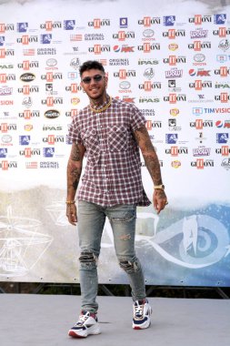 Giffoni Valle Piana, Sa, İtalya - 26 Temmuz 2019 : Emis Killa Giffoni Film Festivali'nde 2019 - 26 Temmuz 2019'da Giffoni Valle Piana, İtalya.