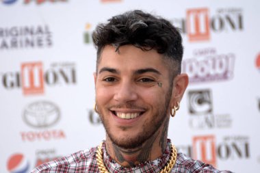 Giffoni Valle Piana, Sa, İtalya - 26 Temmuz 2019 : Emis Killa Giffoni Film Festivali'nde 2019 - 26 Temmuz 2019'da Giffoni Valle Piana, İtalya.