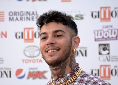 Giffoni Valle Piana, Sa, İtalya - 26 Temmuz 2019 : Emis Killa Giffoni Film Festivali'nde 2019 - 26 Temmuz 2019'da Giffoni Valle Piana, İtalya.