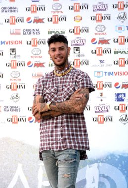 Giffoni Valle Piana, Sa, İtalya - 26 Temmuz 2019 : Emis Killa Giffoni Film Festivali'nde 2019 - 26 Temmuz 2019'da Giffoni Valle Piana, İtalya.
