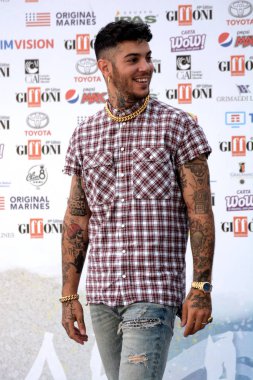 Giffoni Valle Piana, Sa, İtalya - 26 Temmuz 2019 : Emis Killa Giffoni Film Festivali'nde 2019 - 26 Temmuz 2019'da Giffoni Valle Piana, İtalya.