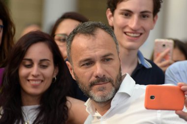 Giffoni Valle Piana, Sa, İtalya - 22 Temmuz 2019 : Massimiliano Gallo Giffoni Film Festivali'nde 2019 - 22 Temmuz 2019'da Giffoni Valle Piana, İtalya.