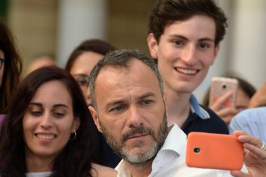 Giffoni Valle Piana, Sa, İtalya - 22 Temmuz 2019 : Massimiliano Gallo Giffoni Film Festivali'nde 2019 - 22 Temmuz 2019'da Giffoni Valle Piana, İtalya.