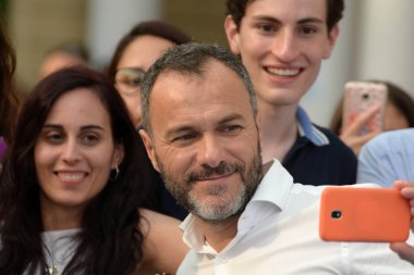Giffoni Valle Piana, Sa, İtalya - 22 Temmuz 2019 : Massimiliano Gallo Giffoni Film Festivali'nde 2019 - 22 Temmuz 2019'da Giffoni Valle Piana, İtalya.
