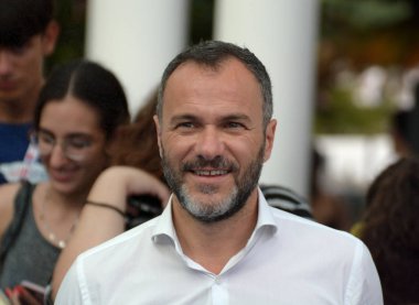 Giffoni Valle Piana, Sa, İtalya - 22 Temmuz 2019 : Massimiliano Gallo Giffoni Film Festivali'nde 2019 - 22 Temmuz 2019'da Giffoni Valle Piana, İtalya.