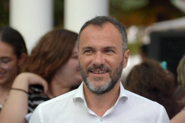 Giffoni Valle Piana, Sa, İtalya - 22 Temmuz 2019 : Massimiliano Gallo Giffoni Film Festivali'nde 2019 - 22 Temmuz 2019'da Giffoni Valle Piana, İtalya.