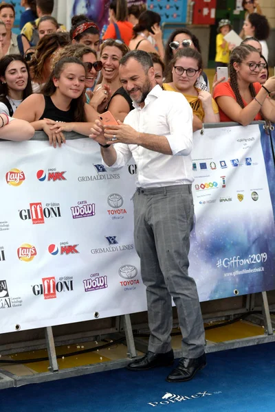Giffoni Valle Piana, Sa, İtalya - 22 Temmuz 2019 : Massimiliano Gallo Giffoni Film Festivali'nde 2019 - 22 Temmuz 2019'da Giffoni Valle Piana, İtalya.