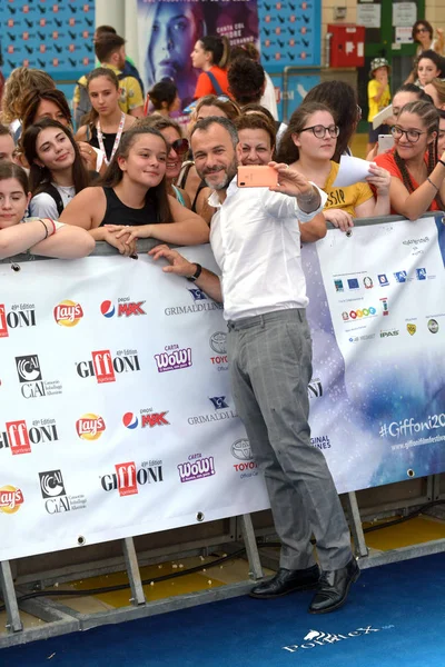 Giffoni Valle Piana, Sa, İtalya - 22 Temmuz 2019 : Massimiliano Gallo Giffoni Film Festivali'nde 2019 - 22 Temmuz 2019'da Giffoni Valle Piana, İtalya.