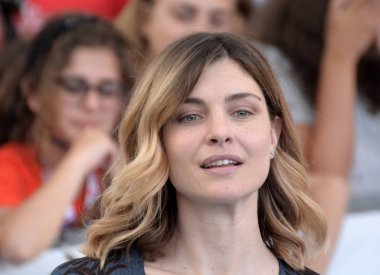 Giffoni Valle Piana, Sa, İtalya - 23 Temmuz 2019 : Vittoria Puccini Giffoni Film Festivali'nde 2019 - 23 Temmuz 2019'da Giffoni Valle Piana, İtalya.