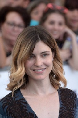 Giffoni Valle Piana, Sa, İtalya - 23 Temmuz 2019 : Vittoria Puccini Giffoni Film Festivali'nde 2019 - 23 Temmuz 2019'da Giffoni Valle Piana, İtalya.