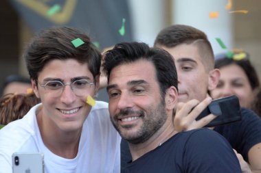Giffoni Valle Piana, Sa, İtalya - 24 Temmuz 2019 : Edoardo Leo Giffoni Film Festivali'nde 2019 - 24 Temmuz 2019'da Giffoni Valle Piana, İtalya.