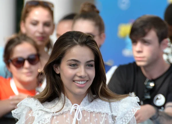 Giffoni Valle Piana, Sa, İtalya - 20 Temmuz 2019 : Elisa Visari Giffoni Film Festivali'nde 2019 - 20 Temmuz 2019'da Giffoni Valle Piana, İtalya.