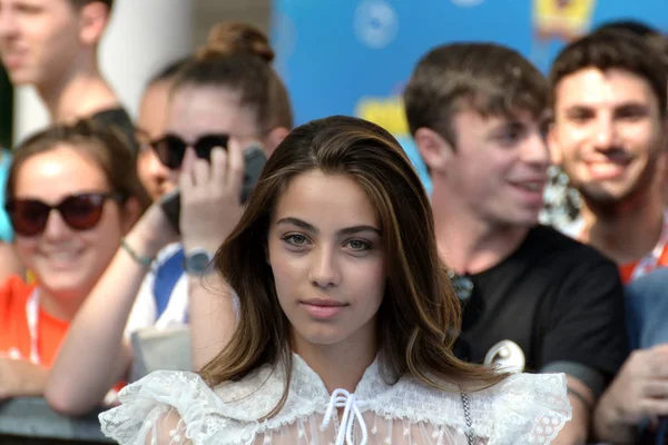 Giffoni Valle Piana, Sa, İtalya - 20 Temmuz 2019 : Elisa Visari Giffoni Film Festivali'nde 2019 - 20 Temmuz 2019'da Giffoni Valle Piana, İtalya.