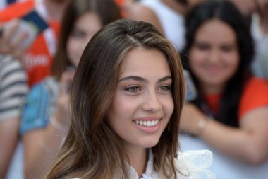 Giffoni Valle Piana, Sa, İtalya - 20 Temmuz 2019 : Elisa Visari Giffoni Film Festivali'nde 2019 - 20 Temmuz 2019'da Giffoni Valle Piana, İtalya.