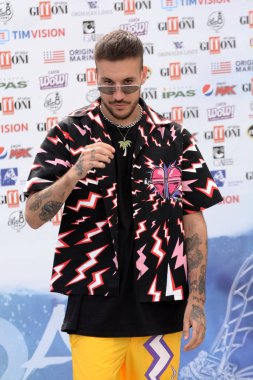 Giffoni Valle Piana, Sa, İtalya - 23 Temmuz 2019 : Fred De Palma Giffoni Film Festivali'nde 2019 - 23 Temmuz 2019'da Giffoni Valle Piana, İtalya.