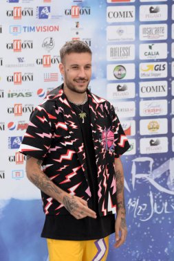 Giffoni Valle Piana, Sa, İtalya - 23 Temmuz 2019 : Fred De Palma Giffoni Film Festivali'nde 2019 - 23 Temmuz 2019'da Giffoni Valle Piana, İtalya.
