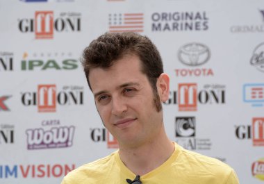 Giffoni Valle Piana, Sa, İtalya - 21 Temmuz 2019 : Fulvio Risuleo Giffoni Film Festivali'nde 2019 - 21 Temmuz 2019'da Giffoni Valle Piana, İtalya.