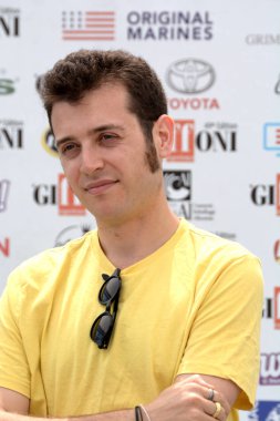 Giffoni Valle Piana, Sa, İtalya - 21 Temmuz 2019 : Fulvio Risuleo Giffoni Film Festivali'nde 2019 - 21 Temmuz 2019'da Giffoni Valle Piana, İtalya.