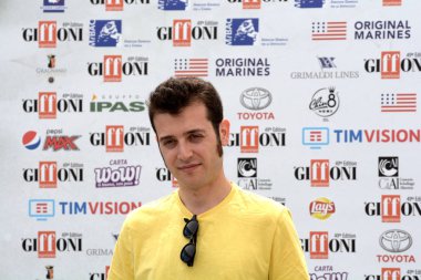 Giffoni Valle Piana, Sa, İtalya - 21 Temmuz 2019 : Fulvio Risuleo Giffoni Film Festivali'nde 2019 - 21 Temmuz 2019'da Giffoni Valle Piana, İtalya.