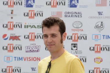 Giffoni Valle Piana, Sa, İtalya - 21 Temmuz 2019 : Fulvio Risuleo Giffoni Film Festivali'nde 2019 - 21 Temmuz 2019'da Giffoni Valle Piana, İtalya.