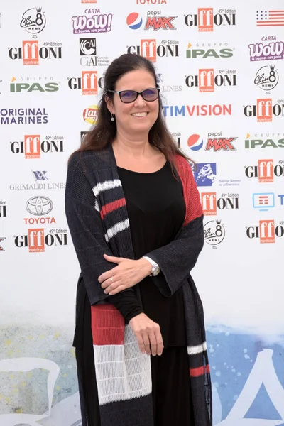 Giffoni Valle Piana, Sa, İtalya - 24 Temmuz 2019 : Eleonora Andreatta Giffoni Film Festivali'nde 2019 - 24 Temmuz 2019'da Giffoni Valle Piana, İtalya.