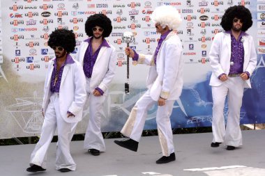 Giffoni Valle Piana, Sa, İtalya - 25 Temmuz 2019 : Ambaradan - The Tamarros at Giffoni Film Festivali 2019 - 25 Temmuz 2019'da Giffoni Valle Piana, İtalya.