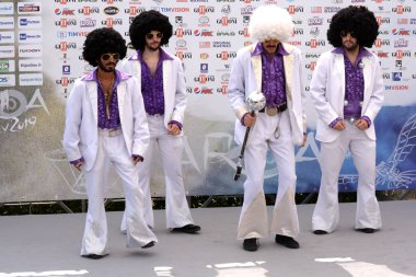 Giffoni Valle Piana, Sa, İtalya - 25 Temmuz 2019 : Ambaradan - The Tamarros at Giffoni Film Festivali 2019 - 25 Temmuz 2019'da Giffoni Valle Piana, İtalya.