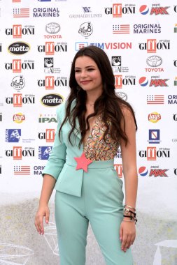 Giffoni Valle Piana, Sa, İtalya - 25 Temmuz 2019 : Eleonora Gaggero Giffoni Film Festivali'nde 2019 - 25 Temmuz 2019'da Giffoni Valle Piana, İtalya.