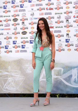 Giffoni Valle Piana, Sa, İtalya - 25 Temmuz 2019 : Eleonora Gaggero Giffoni Film Festivali'nde 2019 - 25 Temmuz 2019'da Giffoni Valle Piana, İtalya.