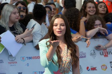 Giffoni Valle Piana, Sa, İtalya - 25 Temmuz 2019 : Eleonora Gaggero Giffoni Film Festivali'nde 2019 - 25 Temmuz 2019'da Giffoni Valle Piana, İtalya.