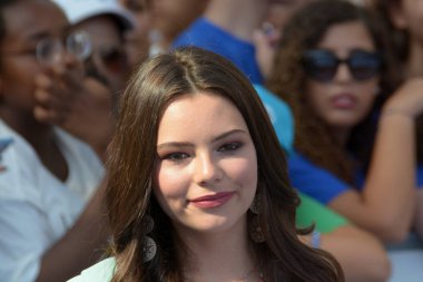 Giffoni Valle Piana, Sa, İtalya - 25 Temmuz 2019 : Eleonora Gaggero Giffoni Film Festivali'nde 2019 - 25 Temmuz 2019'da Giffoni Valle Piana, İtalya.