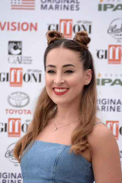 Giffoni Valle Piana, Sa, İtalya - 20 Temmuz 2019 : Carlotta Ferlito Giffoni Film Festivali'nde 2019 - 20 Temmuz 2019'da Giffoni Valle Piana, İtalya.