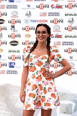 Giffoni Valle Piana, Sa, İtalya - 20 Temmuz 2019 : Sofia Dalle Rive Giffoni Film Festivali'nde 2019 - 20 Temmuz 2019'da Giffoni Valle Piana, İtalya.