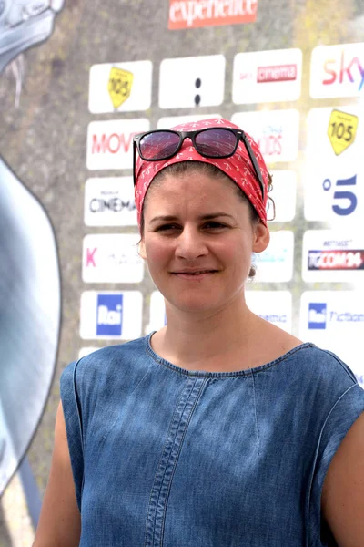 Giffoni Valle Piana, Sa, İtalya - 24 Temmuz 2019 : Katja Benrath Giffoni Film Festivali'nde 2019 - 24 Temmuz 2019'da Giffoni Valle Piana, İtalya.